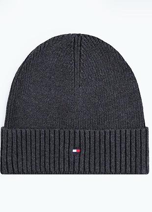 Tommy hilfiger чоловіча шапка біні із піма бавовни та кашеміру