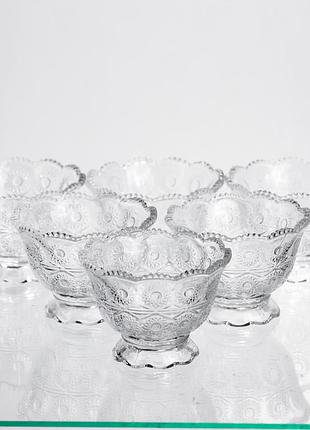 Набор креманок crystal daisy 6 штук по 200 мл yiwu hp-34-74