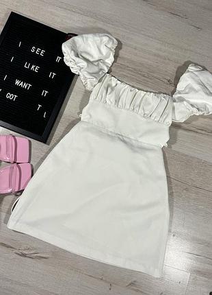 Натуральна міні сукня zara з відкритою спинкою