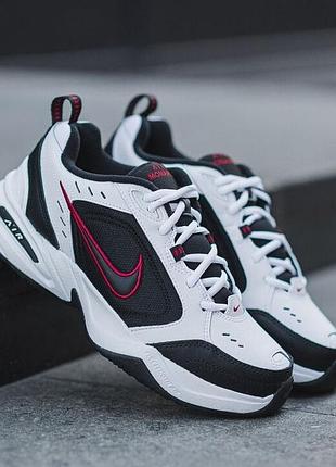 Стильные кроссовки nike air monarch iv white red