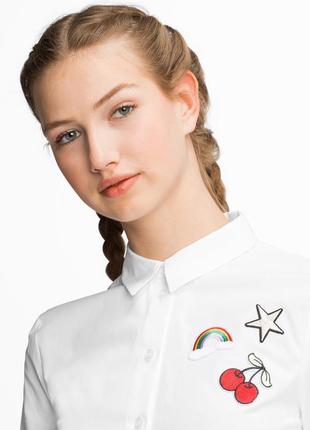 Розпродаж бавовняна німецька сорочка c&a з нашивками 46-503 фото