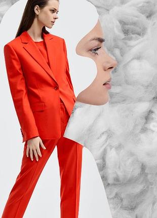 Брюки прямого кроя из коричневой шерсти "tiluna11" от hugo boss