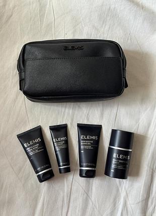 Чоловічий набір доглядової косметики elemis men з косметичкою / travel kit