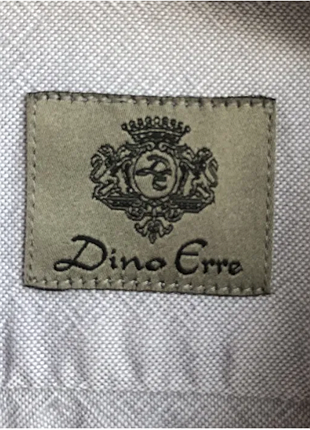 Чоловіча елегантна сорочка італійського бренду dino erre, regular fıt, 18/45, попелястий.