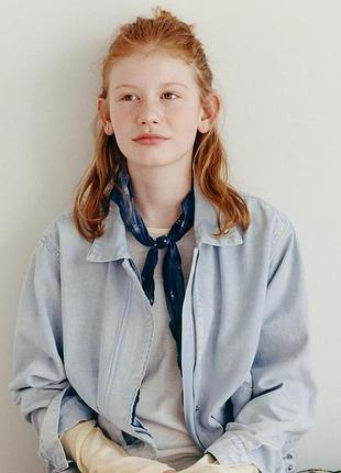 Джинсовая куртка с отделкой кружевом zara 4550, 4541, 4590 (5854/610/406)