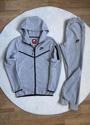 Чоловічий спортивний костюм nike tech fleece grey