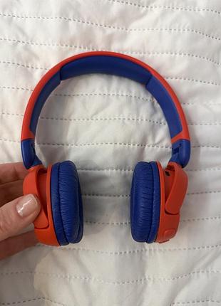 Дитячі бездротові навушники jbl  bluetooth, червоно-сині