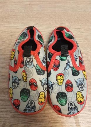 Аквашузы george marvel (человек-паук, халк), стелька 17 см, кораллловые тапочки