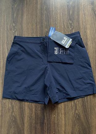 Жіночі трекінгові шорти jack wolfskin сині нові на кожен день зручні з кишенями
