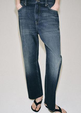Джинси zw collection loose з середньою посадкою від zara