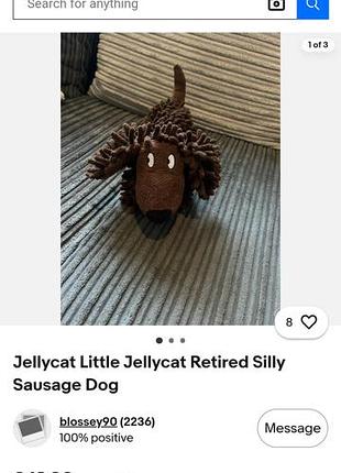 Vintage  little jellycat, такса плюшева.