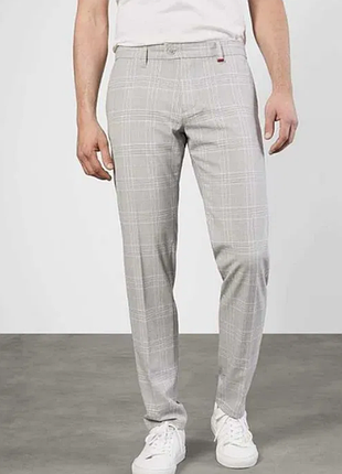 Мужские брюки mac lennox carbonium bi-stretch металлически-серые w36 l34, новые