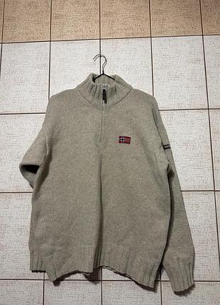 Светр кофта 1/4 zip napapijri wool
