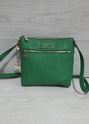 Кожаная кросс боди сумка dkny, оригинал