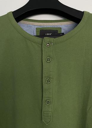 Чоловіча футболка-хенлі (henley) від відомого бренду h&m з їхньої популярної повсякденної лінійки l.o.g.g.
