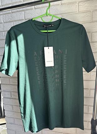 Чоловіча футболка armani exchange зеленого кольору