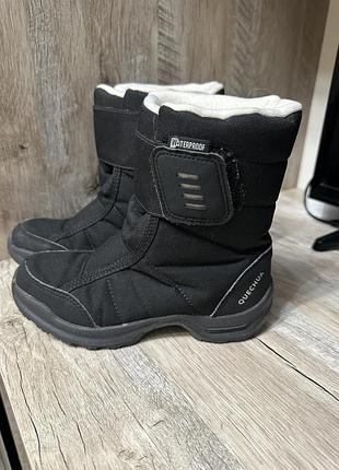Чорні зимові водонепроникні чоботи quechua sh100 x-warm