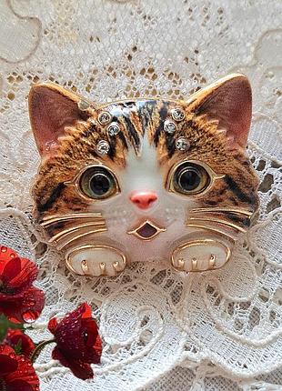Брошь кот кот кот коток эмалевая брошь