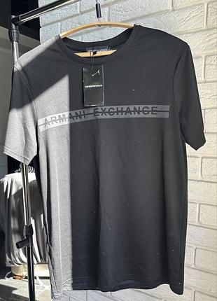 Чоловіча футболка armani exchange чорного кольору