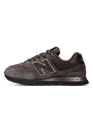 Теплые кроссовки мужские new balance 574, термо кроссовки водоотталкивающие, осень-зима