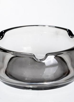 Пепельница стеклянная round cigar 12 см, серый yiwu hp-34-77
