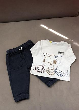 Zara джинси джогери і футболка 9-12 міс 80 см