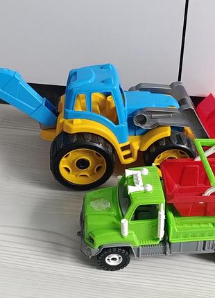 Игрушки, спецтехника, трактор, грузовик, кран 2