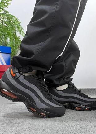 Мужские кроссовки nike air max 95 black grey orange / smb+ 🔗