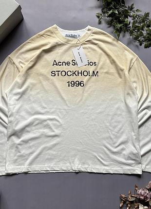 Acne studios лонгслів світли та чорний 2