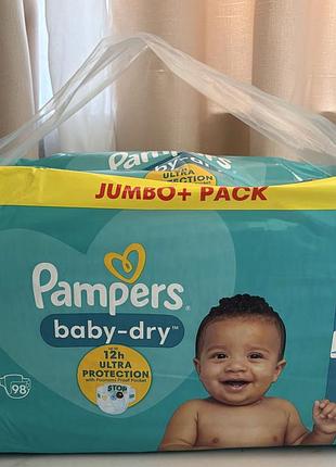 Підгузки pampers baby-dry 4