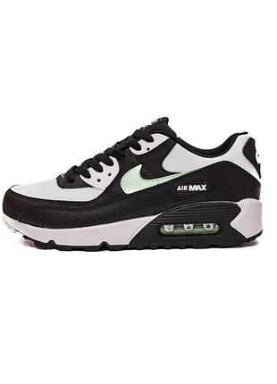 Жіночі кросівки nike air max 90 white black mint / smb+ 🔗