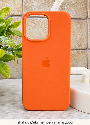 Чехол silicone case iphone 14 pro max hermes orange ( силиконовый чехол iphone 14 pro max с микрофиброй)