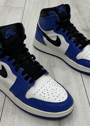 Підліткові кросівки nike air jordan 1 retro high gs game royal (24,5 см)