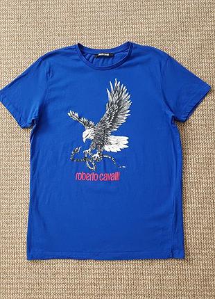 Roberto cavalli eagle logo футболка оригінал (l)