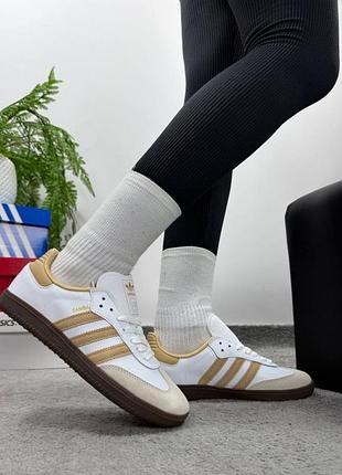Жіночі кросівки adidas samba white beige / smb+ 🔗