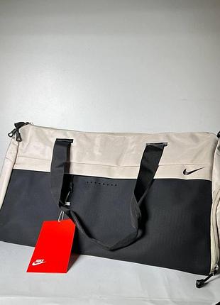 Сумка для спорта, поездок nike, черно-белая