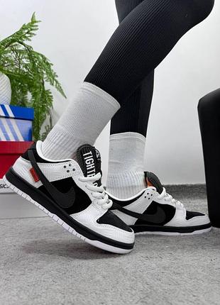 Женские кроссовки nike sb dunk black white / smb+ 🔗