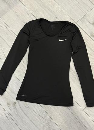 Спортивна кофта nike чорна жіноча довгий рукав dri fit
