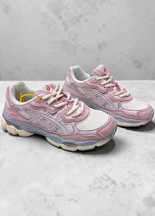 Жіночі кросівки asics gel nyc pink рожеві