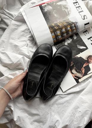 Шкіряні чорні балетки cole haan air nike