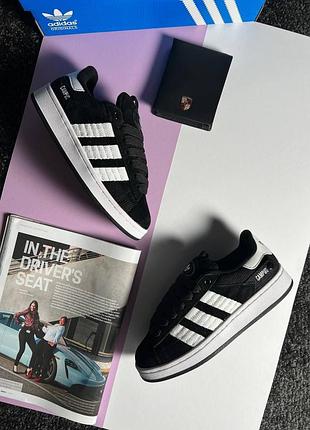 Жіночі кросівки adidas originals campus 00s  black white