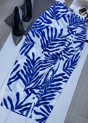 Літня спідниця h&m m l міді спідниця олівець спідниця з глибоким розрізом тонка спідниця