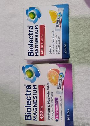 Biolectra magnesium 400 mg nerven &amp; muskeln vital 30 stuck biolectra magnesium, биолекстра магнезиум дырект ультра с апельсиновым вкусом, 400 мг саше