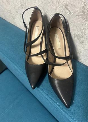 Туфли-лодочки, кожа, 38 р. zara