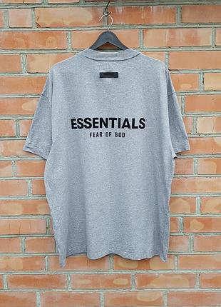 Essentials fear of god футболка ss22 dark oatmeal оригинал (l)