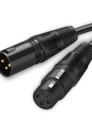 Мікрофонний кабель cabletime pro xlr 3p male-female, 2 м, black (cf24l)