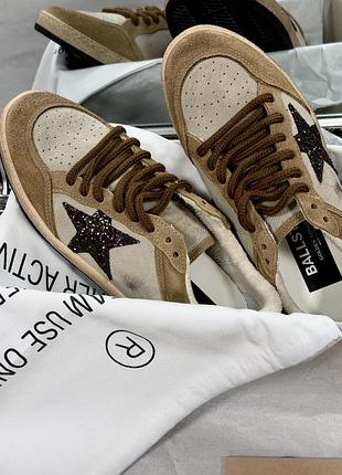 Жіночі замшеві коричневі  кеди кросівки golden goose deluxe brand ggdb голден гус  шкіра 36–41   в наявності