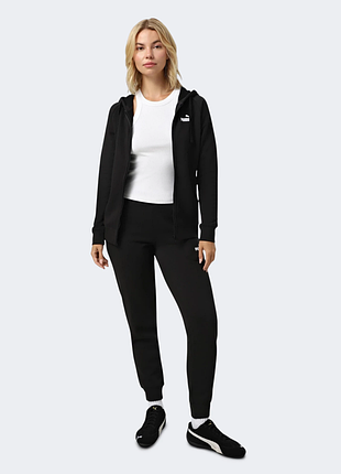 Женский черный спортивный костюм (худи, брюки) full-zip hooded sweat suitpuma xs
