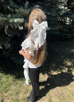 Бант для волосся айворі