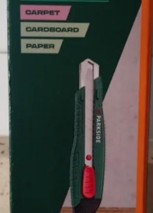 Ножик для канцелярии parkside box cutter с запасными лезвиями